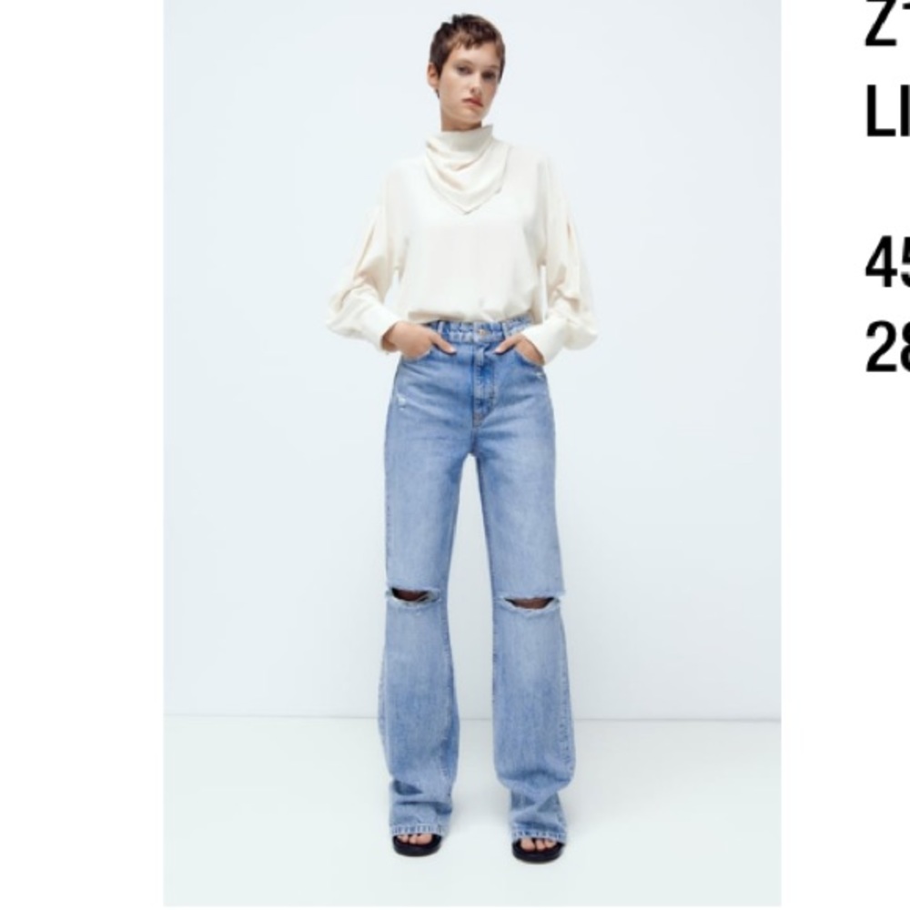 Zara ripped jeans